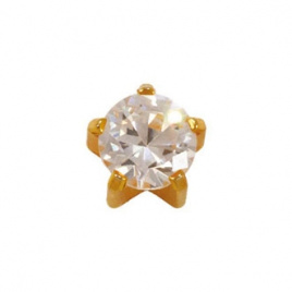 Серьги-иглы крапан циркон, п/з, крупный