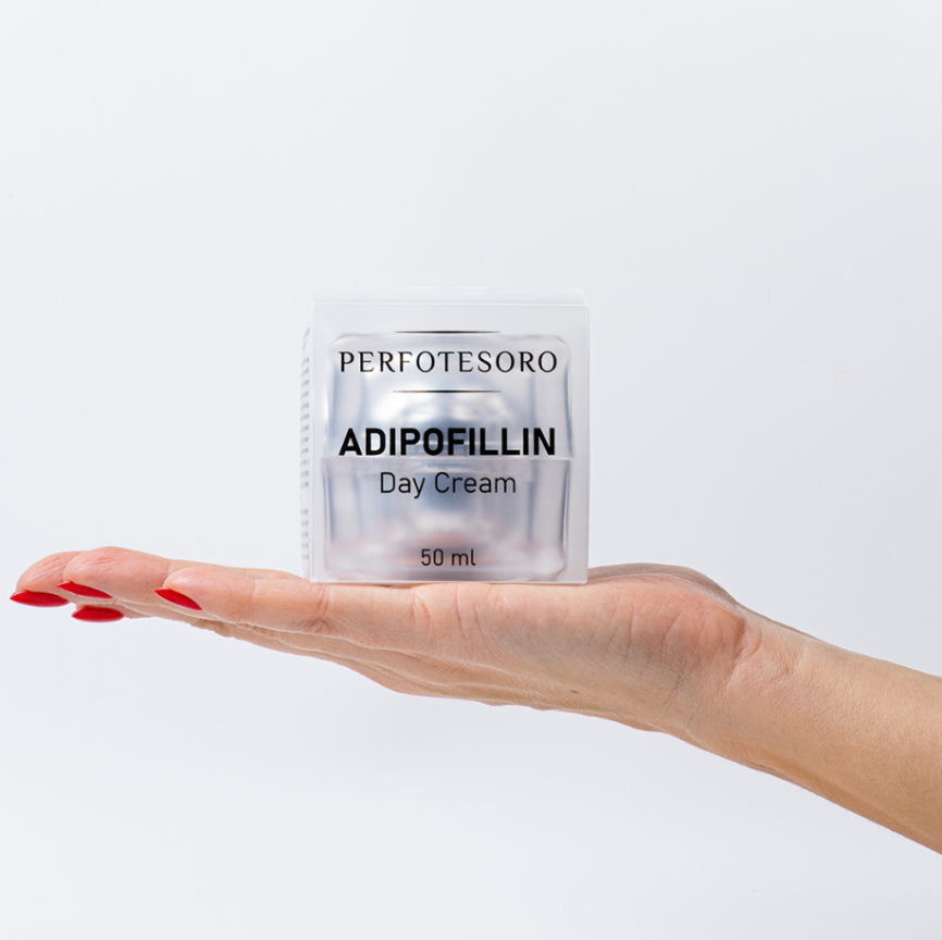 Антивозрастной дневной крем-корректор для лица PERFOTESORO с ADIPOFILLIN 50мл фото 4
