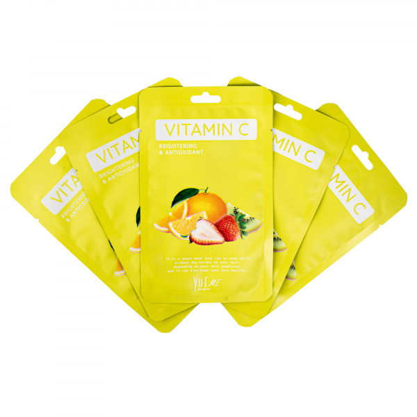 Маска для лица с витамином С YU.R ME Vitamin C Sheet Mask фото 3