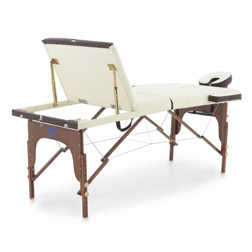 Массажный стол складной деревянный Med-Mos JF-AY01 3-х секционный (темная рама) фото 4