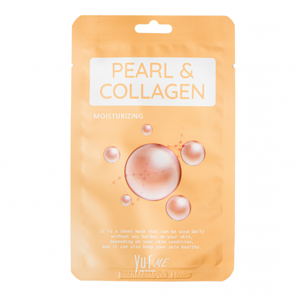 Маска для лица экстрактом жемчуга и коллагеном YU.R ME Pearl & Collagen Sheet Mask фото 1
