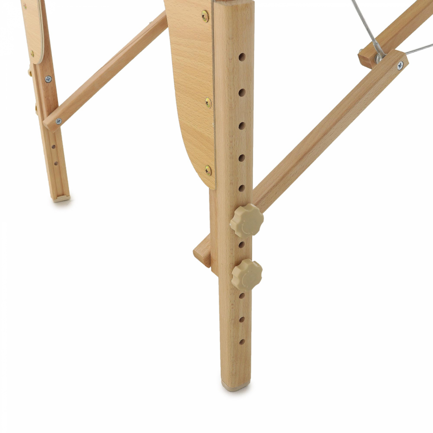 Массажный стол складной деревянный Med-Mos JF-AY01 2-х секционный (светлая рама) фото 14